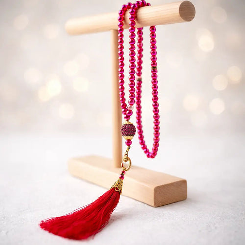 Tasbih Gebetskette 99 Perlen – Pink islamische Gebetskette